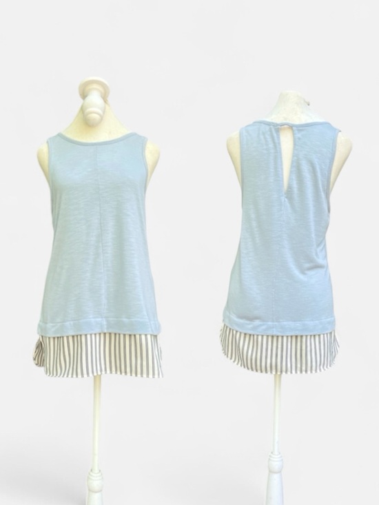 J. Crew Factory Tops - J. Crew Sleeveless Layered Detail Tank in Blue Size Small